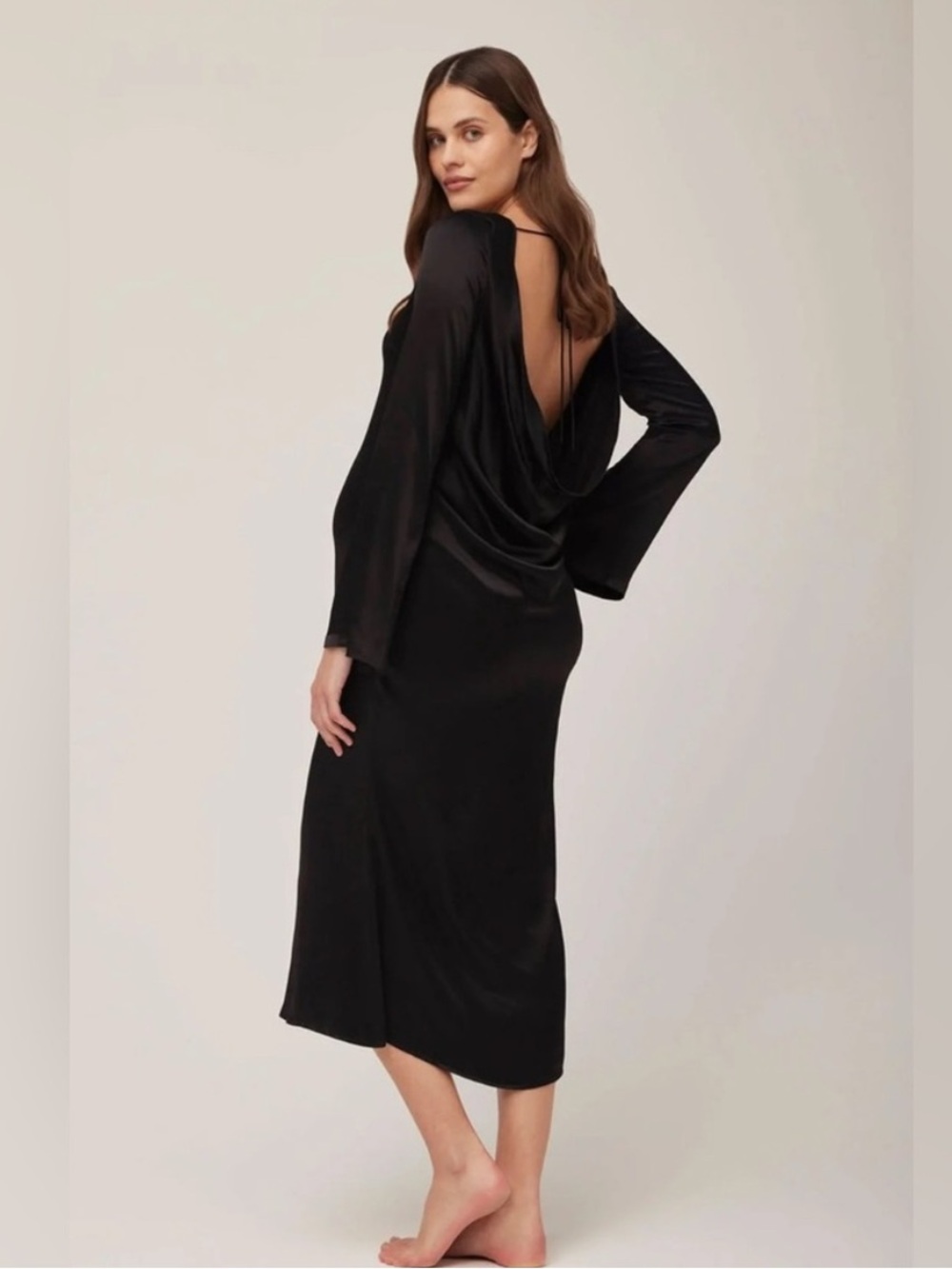 Backless Bell Sleeve Maternity Gown by Bumpsuit size M NWT